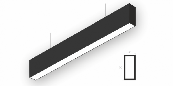 Подвесной светильник LiNE-Pro 90x35 1000mm 45W 3000K