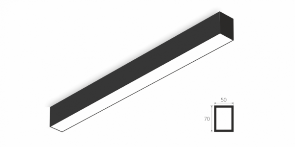 Накладной светильник LiNE-Pro 70x50 2400mm 80W 3000K