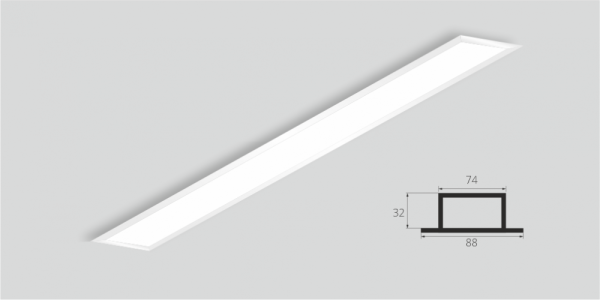 Встраиваемый светильник LiNE-Pro 32x88 1750mm 53W 6000K (Белый, Да)