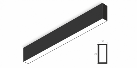 Накладной светильник LiNE-Pro 90x35 2750mm 125W 4000K
